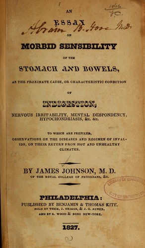 Cover for An essay on morbid sensibility of the stomach and bowels