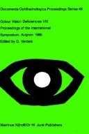 Cover for Colour vision deficiencies VIII