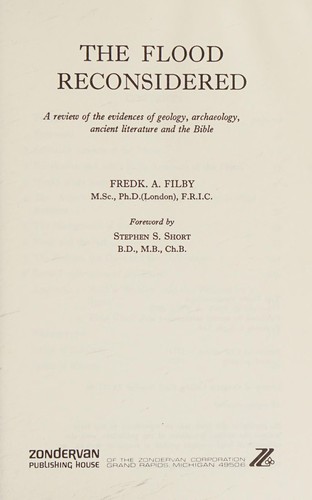Cover for The flood reconsidered