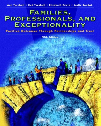 Cover for Families, Professionals and Exceptionality