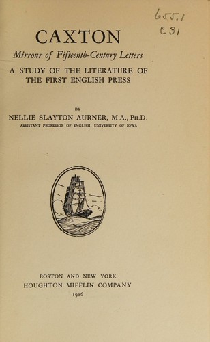 Cover for Caxton