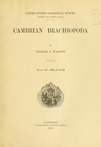 Cover for Cambrian Brachiopoda