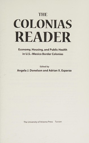 Cover for The colonias reader
