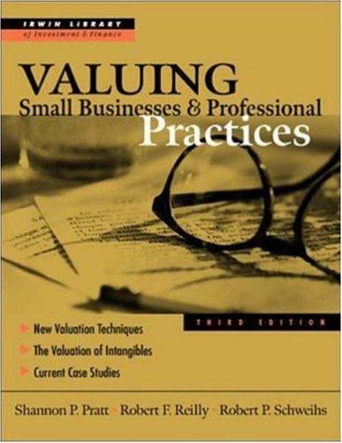 Cover for Valuing small businesses and professional practices