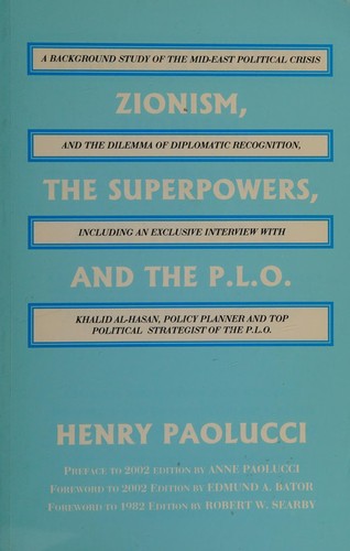 Cover for Zionism, the Superpowers, and the P.L.O