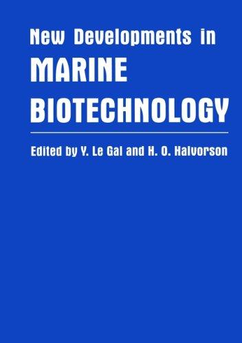 Cover for New developments in marine biotechnology