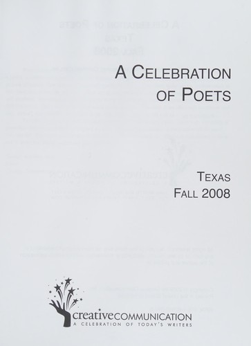 Cover for A celebration of poets, Texas, fall 2008
