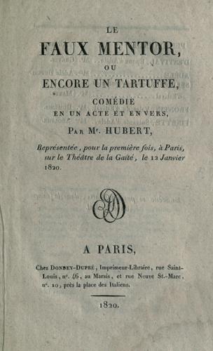 Cover for Le faux mentor