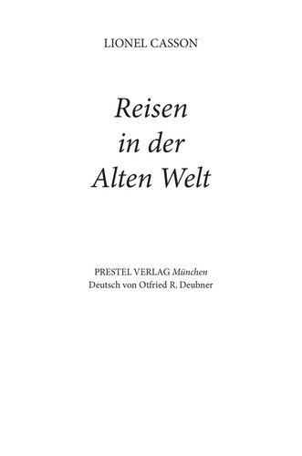Cover for Reisen in der Alten Welt