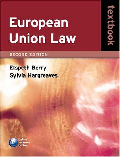 Cover for European Union Law