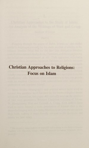 Cover for Approaches, foundations, issues, and models of interfaith relations