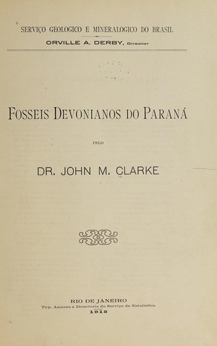 Cover for Fosseis devonianos do Paraná