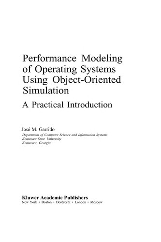 Cover for Performance modeling of operating systems using object-oriented simulation