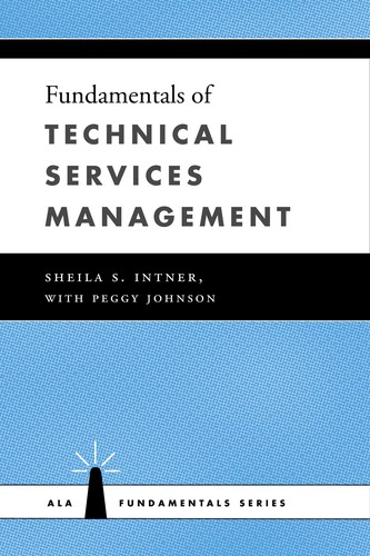 Cover for Fundamentals of technical services management
