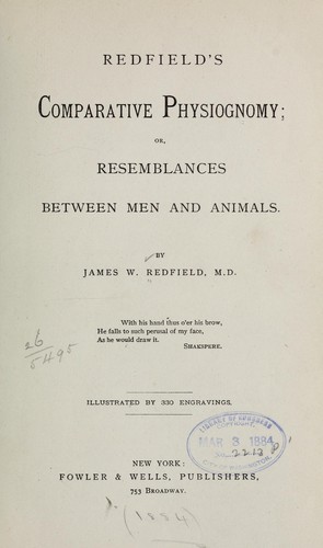 Cover for Redfield's comparative physiognomy