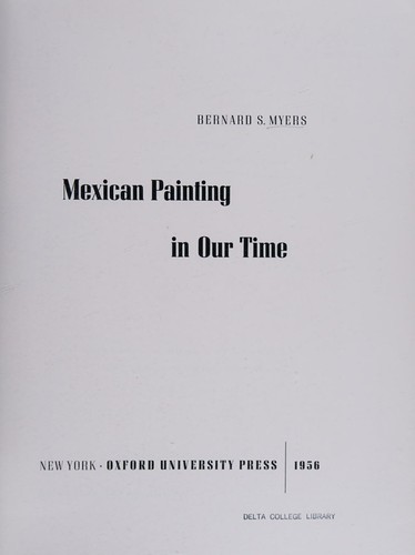 Cover for Mexican painting in our time