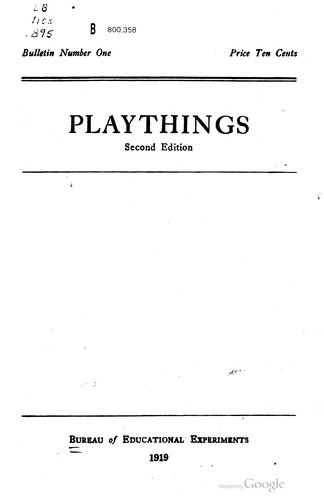Cover for Playthings