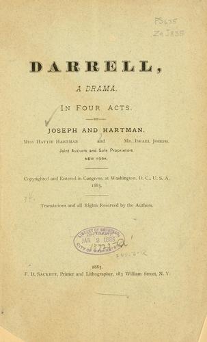 Cover for Darrell ...