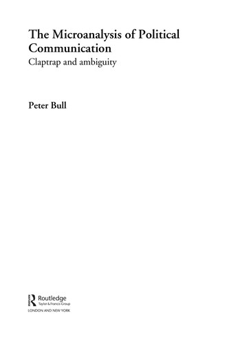 Cover for MICROANALYSIS OF POLITICAL COMMUNICATION: CLAPTRAP AND AMBIGUITY.
