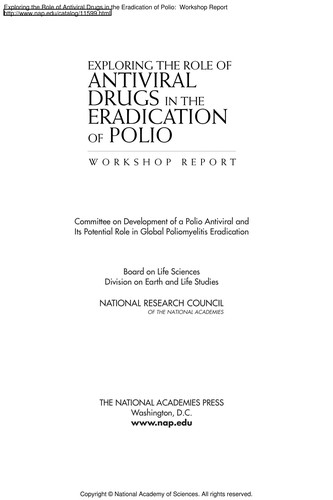 Cover for Exploring the role of antiviral drugs in the eradication of polio