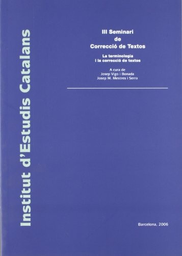 Cover for III Seminari de Correcció de Textos