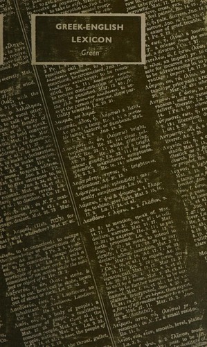 Cover for A Greek-English lexicon to the New Testament