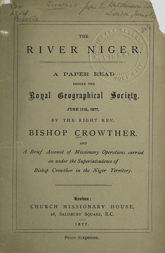 Cover for The River Niger