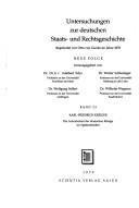 Cover for Die Lehnshoheit der deutschen Könige im Spätmittelalter (ca. 1200-1437)
