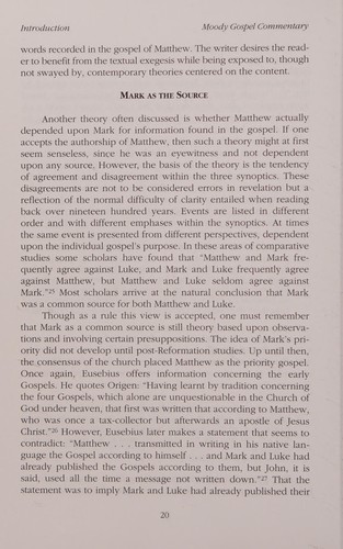 Cover for Matthew