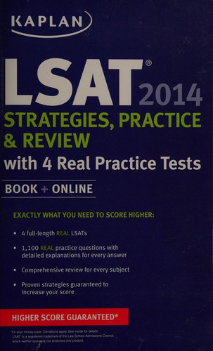 Cover for LSAT 2014 strategies, practice, and review