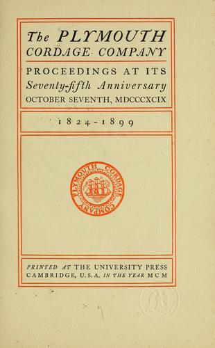 Cover for Proceedings at its seventy-fifth anniversary, October seventh, MDCCCXCIX. 1824-1899