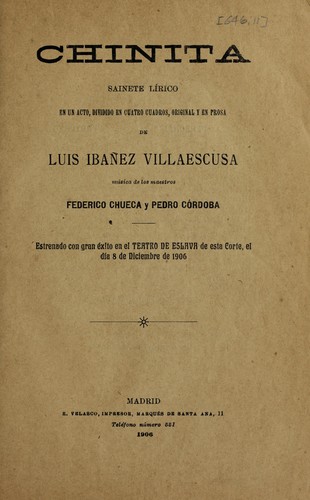 Cover for Chinita
