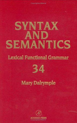 Cover for Lexical functional grammar