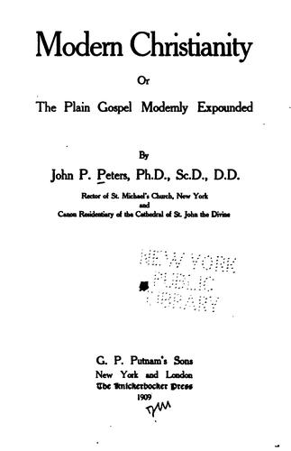 Cover for Modern Christianity