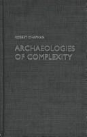 Cover for Archaeologies of complexity