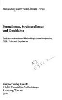 Cover for Formalismus, Strukturalismus und Geschichte