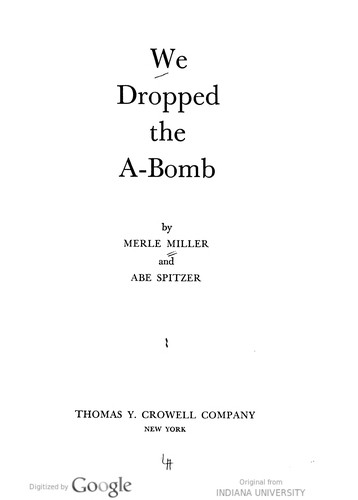 Cover for We dropped the A-bomb
