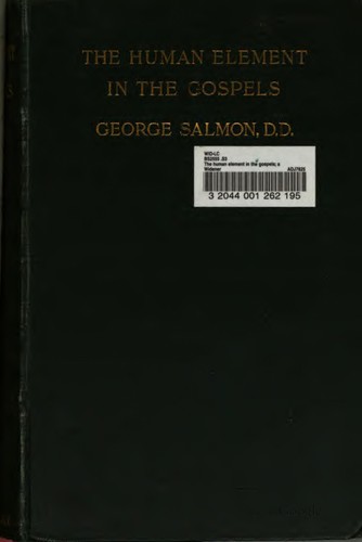 Cover for The human element in the gospels