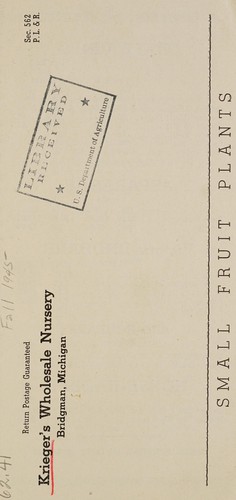 Cover for Wholesale price list, fall 1945
