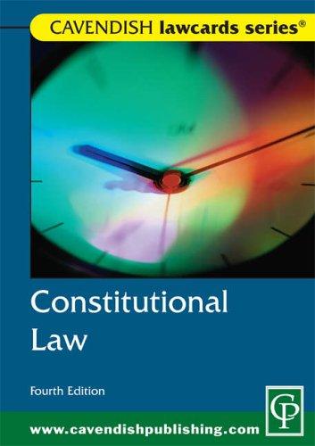 Cover for Constitutional LawCard 4ED (Lawcards)