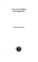 Cover for A B C of Adler's Psychology