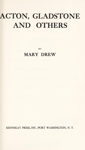 Cover for Acton, Gladstone, and others