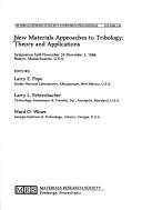 Cover for New materials approaches to tribology