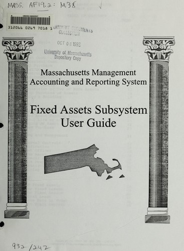 Cover for Fixed assets subsystem user guide