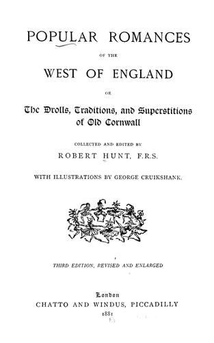 Cover for Popular romances of the west of England