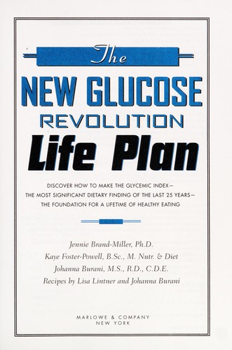 Cover for The new glucose revolution life plan