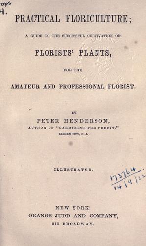 Cover for Practical floriculture