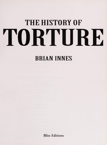 Cover for The history of torture