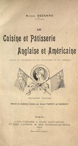 Cover for cuisine et p©Đatisserie anglaise et am©Øericaine