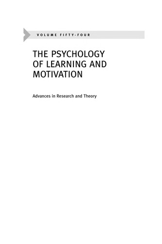 Cover for The psychology of learning and motivation